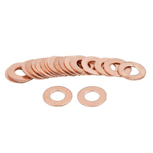 20pcs 9mm inner dia copper washers flat sealing gaskets ring for car