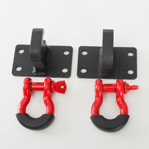 Front tow hook mount bracket &amp; d-ring shackles for 2010-2020 dodge ram 2500/3500