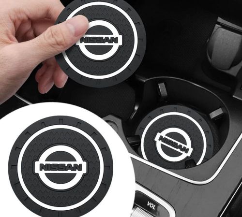 Car coaster water cup bottle holder mat anti-slip pad for nissan 2pcs