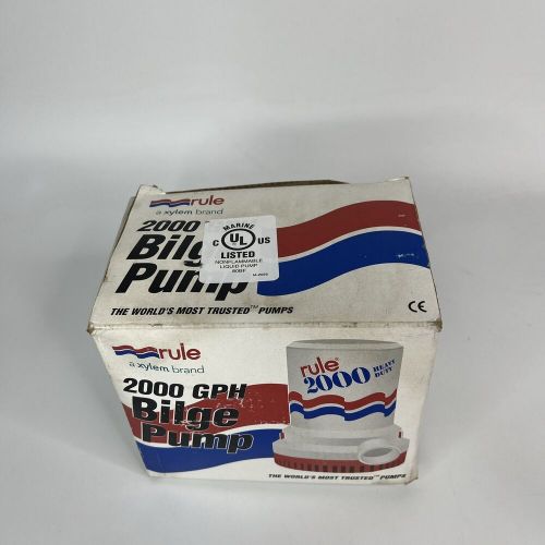 Rule 2000 gph 12 volt, ul listed, bilge pump model 10-6ul new