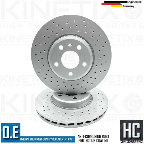 For audi a4 40 tfsi b9 cross drilled performance front brake discs pair 314mm