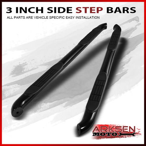 07-13 acura mdx suv black coated 3 inch side step bars rails running board pair