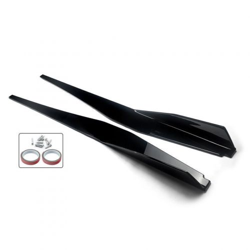 For corvette c8 2020-2024 black 5vm style side skirt extension rocker panel 2pcs