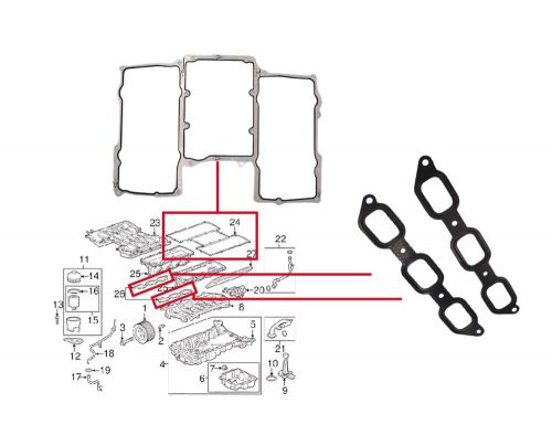 Manifold gasket for 2013-2018 jaguar xj xf f-pace f-type xe 3.0l  c2z17248