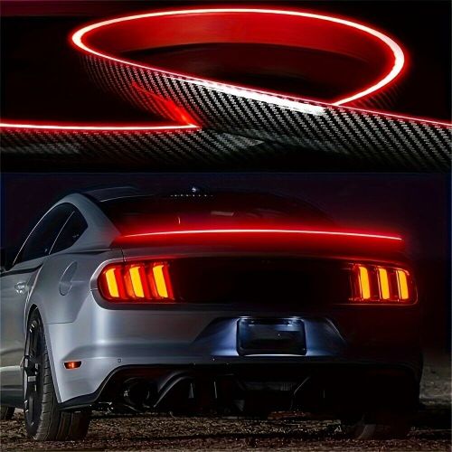 Luminous car spoiler, universal external rear roof spoiler, rear wing splitter