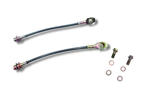 Stainless steel brake lines w/ banjo bolts and washers 10&#034; long 7/16