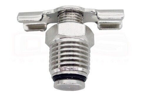 Wing flange type drain cock valve 1/4 inch male npt nickel plated air ride