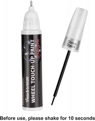 Black rim touch up paint, car wheel repair kit, 0.5 fl oz (pack of 1),