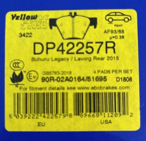 Ebc yellow stuff subaru brake pads