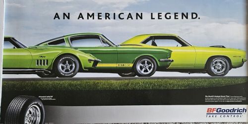 Reproduction bf goodrich an american legend 3 muscle car 19&#034;x39” poster.