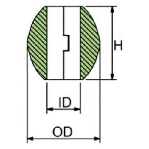 Martyr cmx02s - 0.875&#034; d zinc barrel collar shaft anode with slotted screw