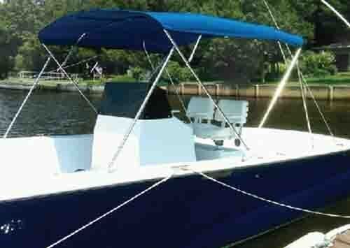 Carver 602wv - 6&#039; l x 67&#034;-72&#034; w x h white vinyl 3-bow ready to assemble bimini