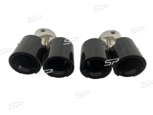 Carbon black exhaust tips upgrade for bmw g20 g26 g42 m340i m440i m240i 2019+