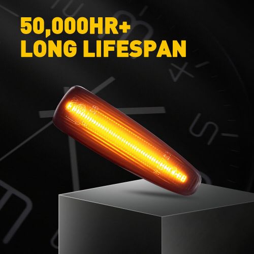 For mitsubishi evo x lancer sequential amber led front smoke side marker lights