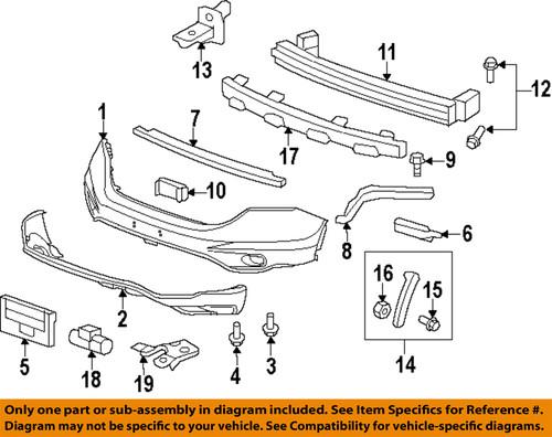 Honda oem 71148swa000 bumper mounting kit-support