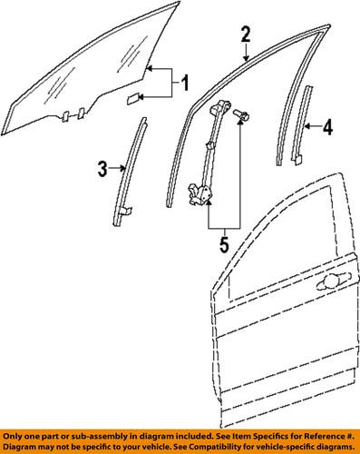 Honda oem 72271swaa01 front door-rear guide