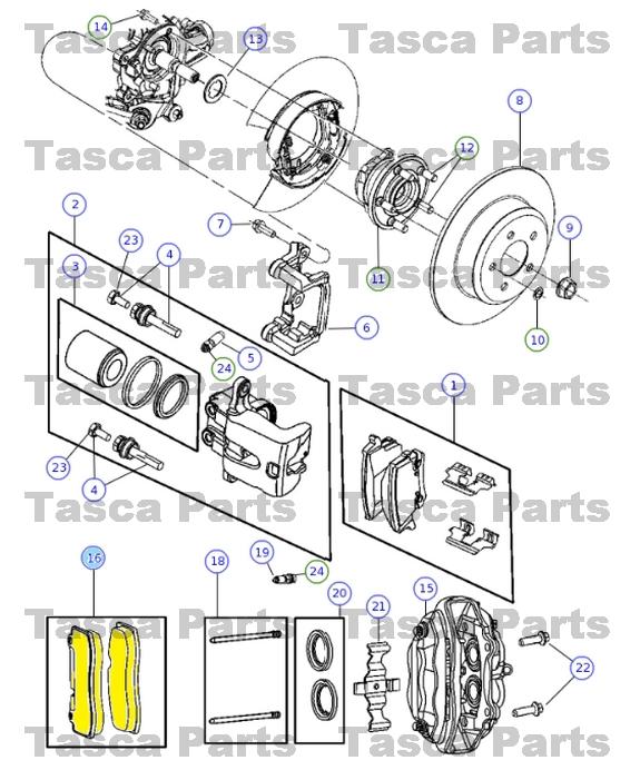 New oem rear disc brake pad kit chrysler 300 dodge charger magnum challenger