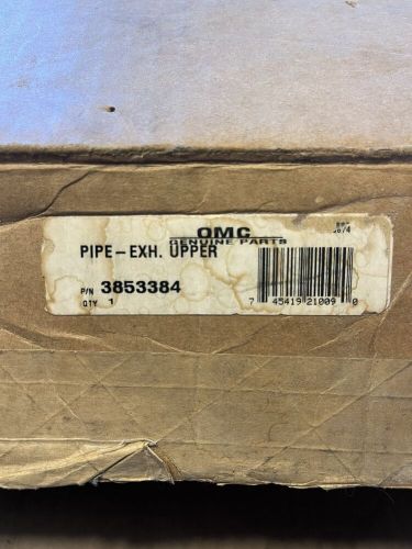 New oem omc marine 3853384 upper exhaust pipe cobra volvo elbow ford 5.0 inboard