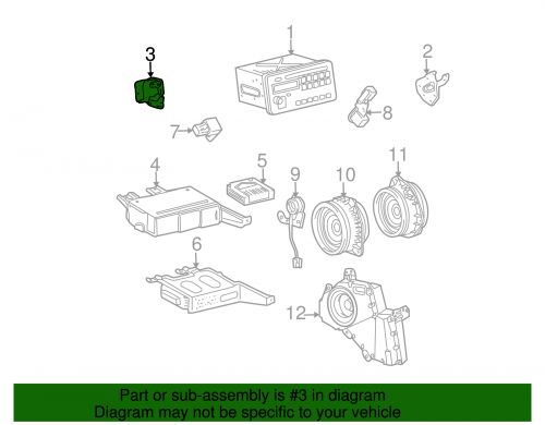 Genuine gm am/fm cd mount bracket 88971504