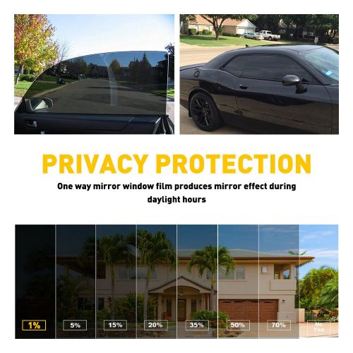 300cm 1% vlt uncut roll window tint film x 20&#034; 10ft feet car home office glass