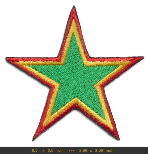 Star patch iron on reggae bob marley africa rastafarian zion jamaica-