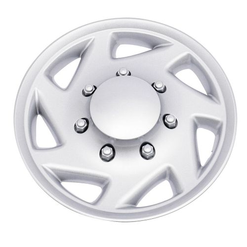 4 new for 99-18 ford econoline e250 e350 e450 hubcap silver van full wheel cover