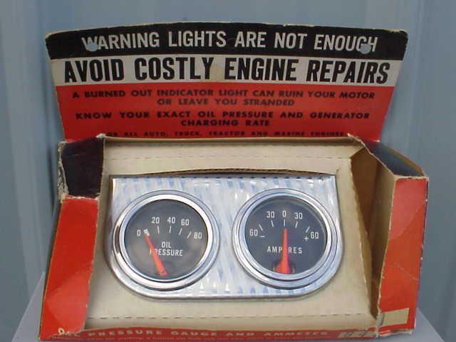 Vintage 840 oil pressure and ammeter gauge new old stock