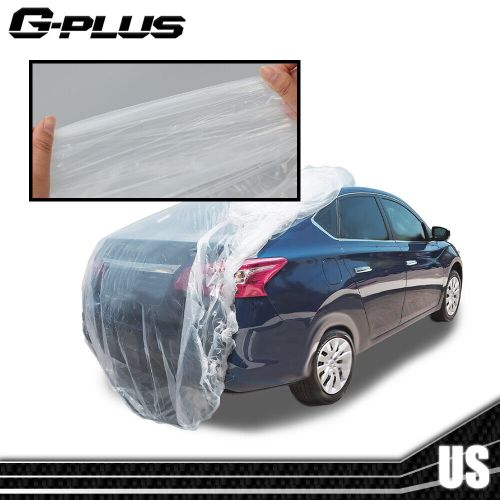 Clear Plastic Disposable Car Cover Temporary Universal Garage Rain Dust 2 Pack, US $14.96, image 2