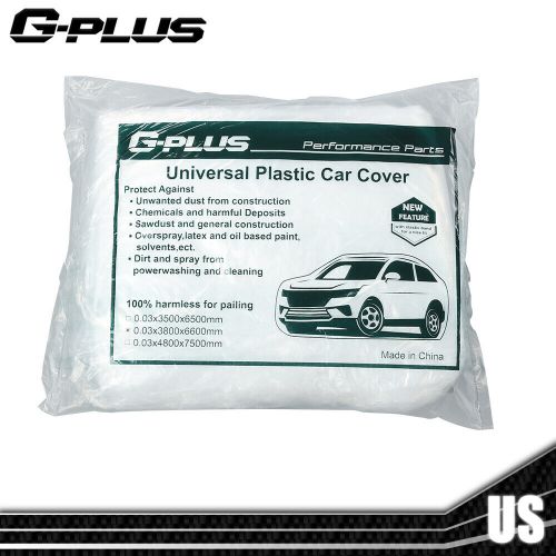 Clear Plastic Disposable Car Cover Temporary Universal Garage Rain Dust 2 Pack, US $14.96, image 7