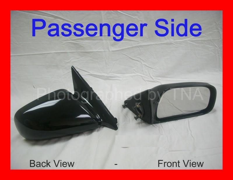 Right - power, non-heated, outside side rear view mirror