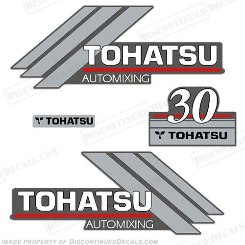 Fits tohatsu 30hp automixing outboard motor engine decal kit