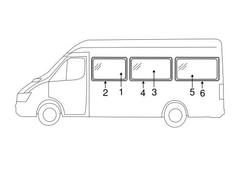 Genuine mercedes-benz front glass seal 906-671-28-20