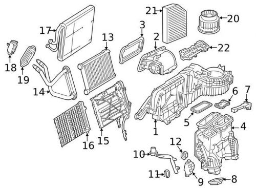 2058309904 mercedes benz c63 amg s c43 amg c300 c350e 17-23 a/c evaporator core