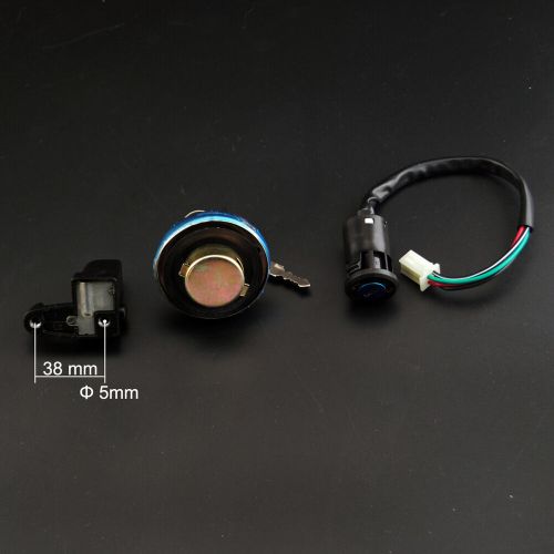 Motorcycle 4 wire ignition switch fuel tank cap lock key for honda monkey bike