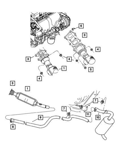 Genuine mopar exhaust clamp 52855744aa