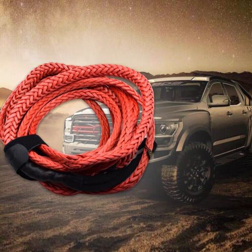 Red 12t 26,455 lbs 20&#039; x 1&#034; kinetic energy recovery rope towing strap red uhmwpe