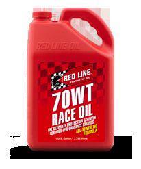 Red line synthetic oil 70 wt race oil, case of 3 gallons 