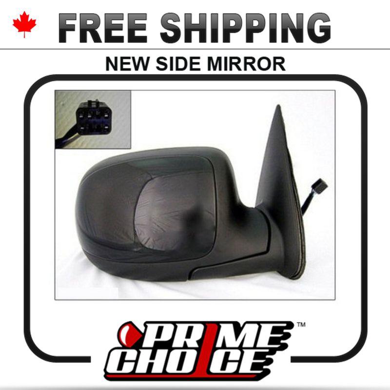 New electric power heated black passenger side view mirror right door rh