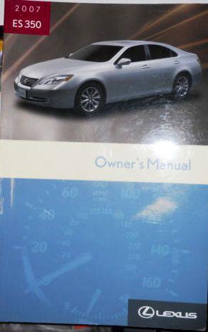 2007 lexus es 350  owner's manual