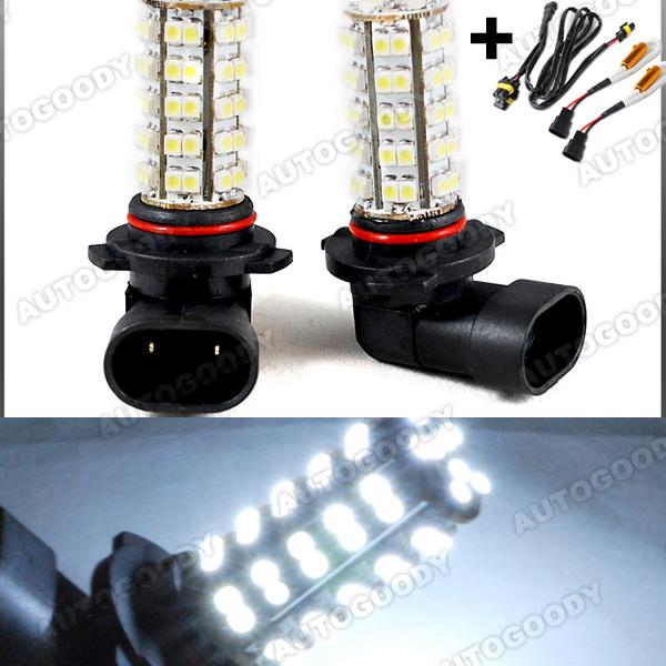 9005 white led bulbs w/ decoder for high beam / daytime running lights