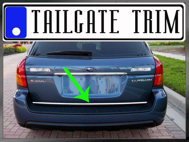 Chrome tailgate trunk molding trim - suba01
