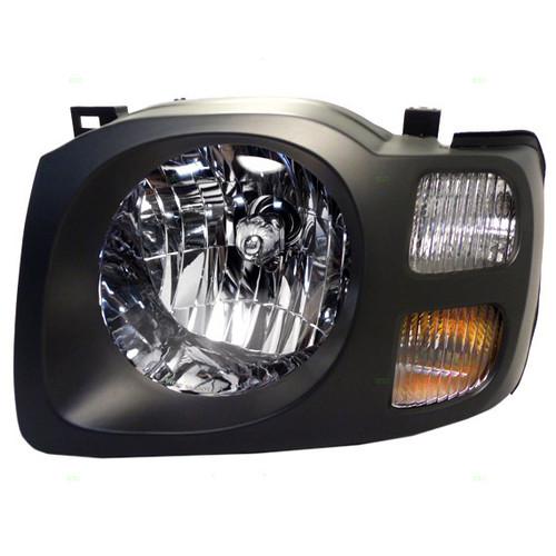 New drivers headlight headlamp w/ dark grey bezel dot 02-04 nissan xterra