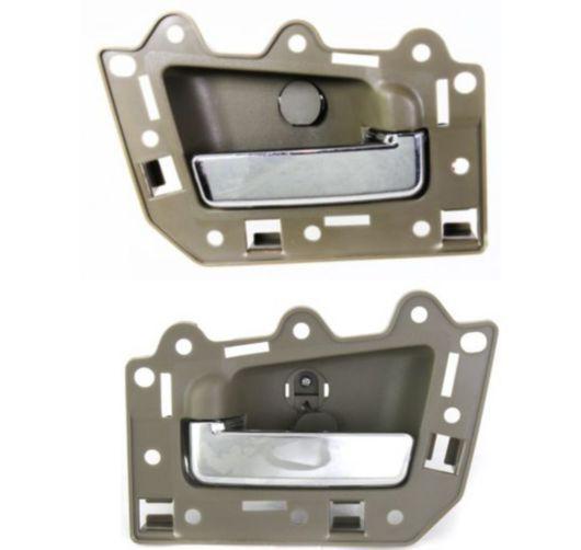 New interior inside door handle gray chrome lever pair set 05-11 grand cherokee