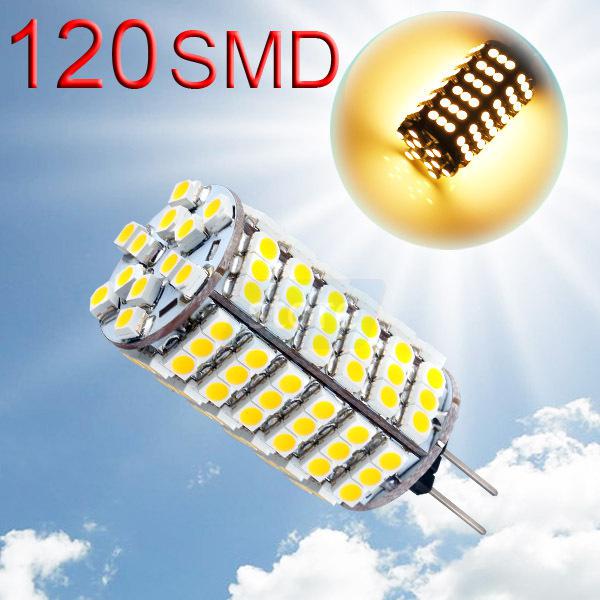 G4 120 smd 3528 warm white rv marine boat 120 led car home light bulb lamp 12v