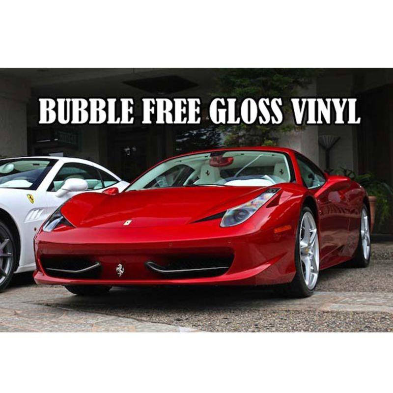 【5ft × 65ft】【gloss】【red】air /bubble free vehicle wrap vinyl sticker car sticker