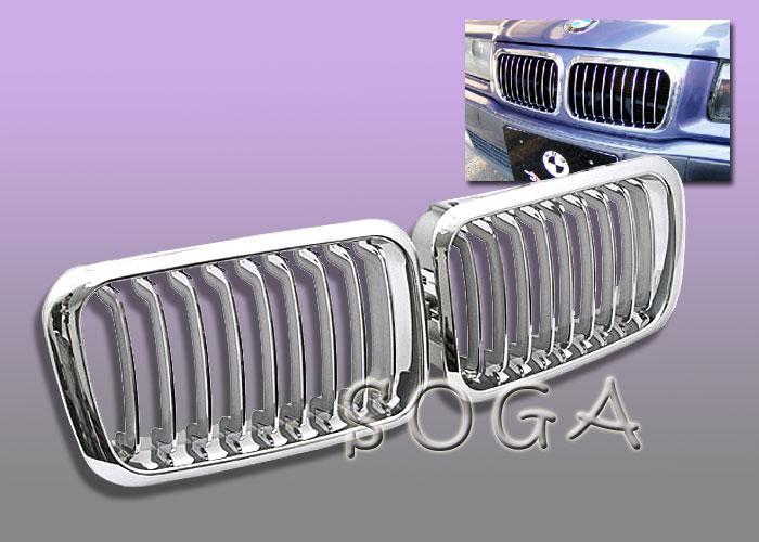 97 98 bmw e36 3-series chrome front grille 330 325 335