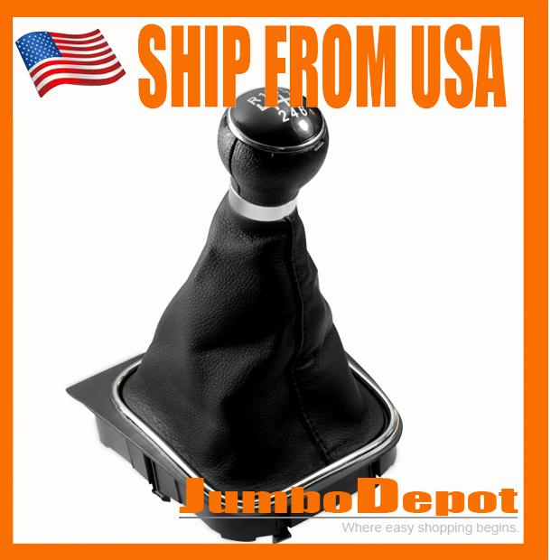 Us gear shift knob leatherette boot 6speed controler for vw mk5 eos high quality