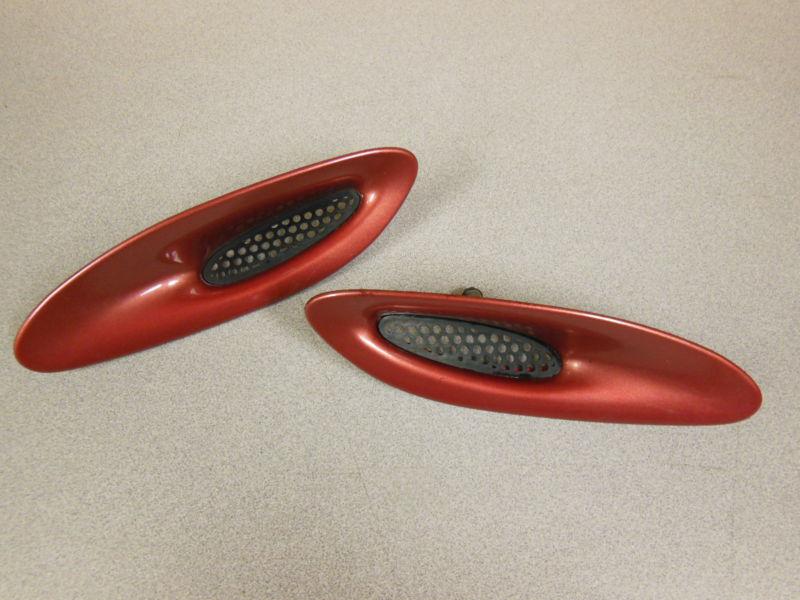  ford mustang vents pair of hood vents 1994-1998 maroon color  # 16056, 16057