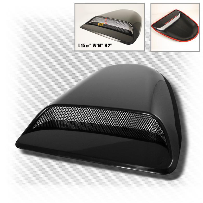 Jdm air flow vent evolution style cooling paintable sport racing hood scoop kit