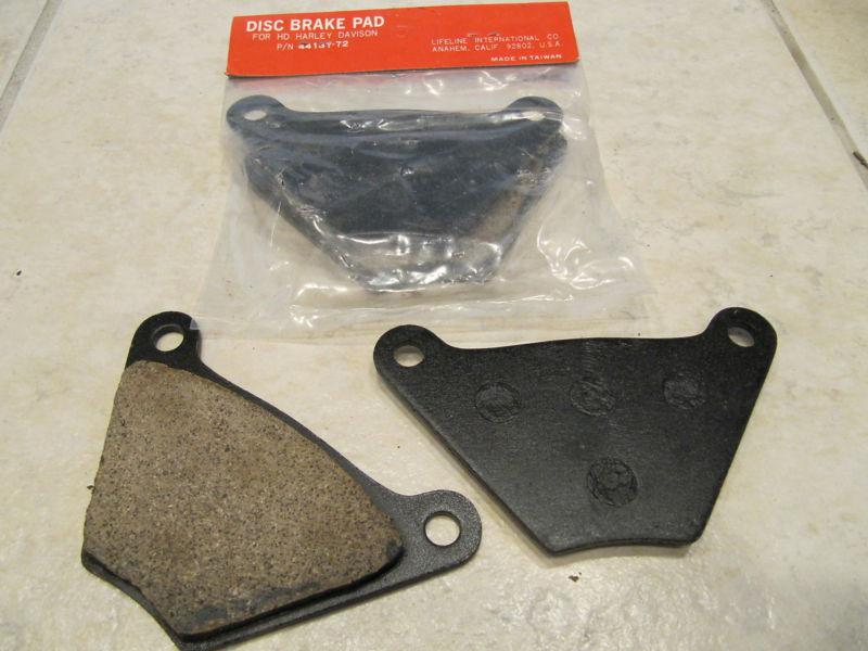 2 sets banana caliper harley shovelhead disc brake pads front rear fx fl shovel